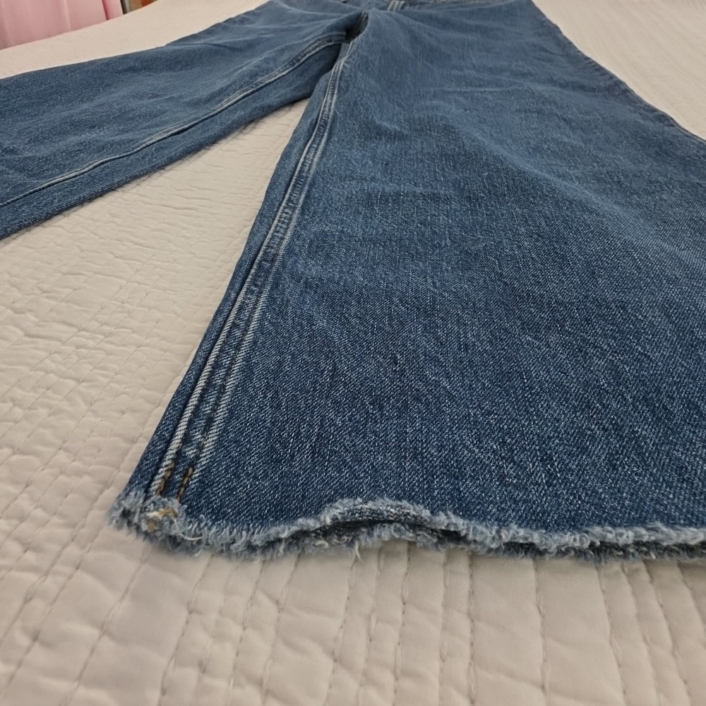 Everlane The Mariner Jean Med Blue Wash Denim Jeans Size 31R Cropped High Rise - Picture 3 of 16